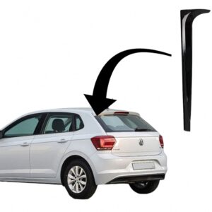 Trunk Rear Window Fin Spoiler suitable for VW Polo AW MK6 (2018-up) Piano Black