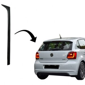 Trunk Rear Window Fin Spoiler suitable for VW Polo 6R MK5 (2009-2018) GTI Design Piano Black