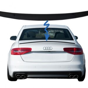 Trunk Spoiler suitable for Audi A4 B8 Sedan (2008-2015) Piano Black