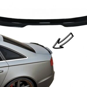 Trunk Spoiler suitable for Audi A6 C7 4G Sedan 4 Doors (2011-2018) Piano Black