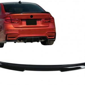 Trunk Spoiler suitable for BMW 3 Series F30 F80 M3 Sedan (2011-2019) Piano Black