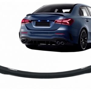 Trunk Spoiler suitable for Mercedes A-Class Sedan V177 (2018-up) A45 Design Piano Black