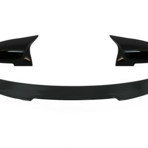Trunk Spoiler with Mirror Covers suitable for BMW 4 Series Gran Coupe F36 (2014-03.2019) M4 CSL Design Black