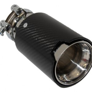 Universal Exhaust Muffler Tip Carbon Fiber Glossy Finish Inlet 6.3cm/2.48inch