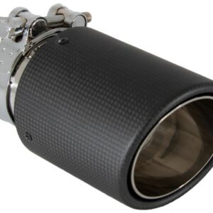 Universal Exhaust Muffler Tip Carbon Fiber Matte Finish Inlet 6.8cm / 2.67inch