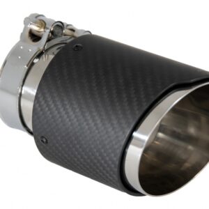 Universal Exhaust Muffler Tip Carbon Fiber Matte Finish Inlet 6cm/2.36inch