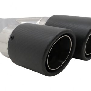 Universal Exhaust Muffler Tip Carbon Fiber Matte Finish Left Side