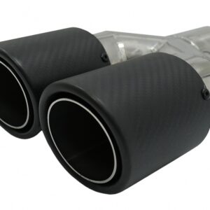 Universal Exhaust Muffler Tip Matte Carbon Fiber Inlet 5.8 cm Left Side