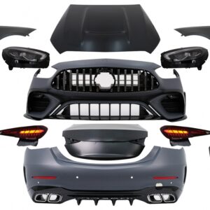 Upgrade Body Kit suitable for Mercedes C-Class W205 (2014-2018) Conversion to C-Class W206 C63 Design