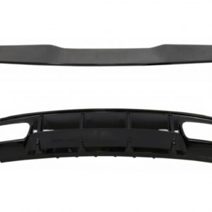 Valance Rear Diffuser Suitable for MERCEDES W176 A-Class (2012-2018) with Roof Boot Lid Spoiler A45 Design Facelift  Black Edition