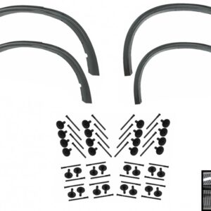 Wheel Arches Fender Flares with 32 pieces Plastic Auto Clips suitable for BMW X5 F15 (2014-2018) M-Design M-Sport Carbon Look