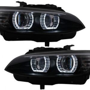 Xenon Headlights 3D LED Angel Eyes suitable for BMW 3 Series E92 E93 (2006-2010) U-Type Black