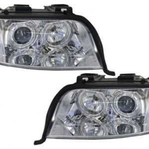 Xenon Headlights Angel Eyes suitable for Audi A6 4B C5 (2001-2004) Limo Avant Chrome
