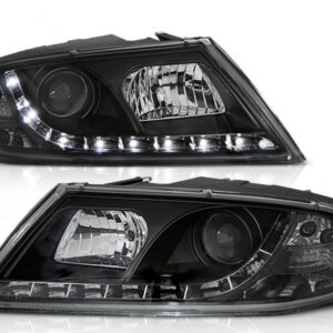 Xenon LED DRL Headlights suitable for Skoda Octavia II (03.2004-2008) Black