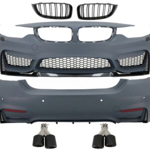 Body Kit suitable for BMW 4 Series F36 Gran Coupe (2013-03.2019) M4 Look with Grilles and Exhaust Tips Carbon