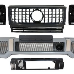 Front Bumper Assembly suitable for Mercedes G-Class W463 (1989-2012) G65 Design with Central Grille G63 GT-R Panamericana Design